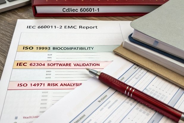 Medical device compliance report with ISO and IEC standards