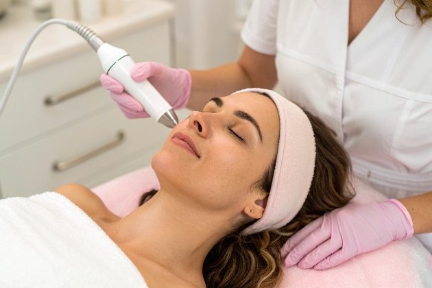 Процедура радиочастотного лифтинга лица в клинике