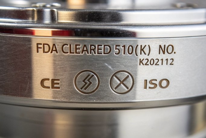 Stainless steel part labeled with CE, ISO, FDA 510k (ID#1)