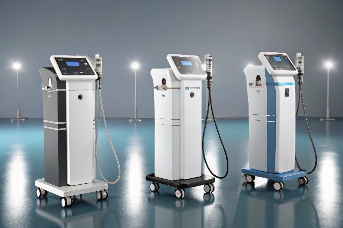 ثلاث آلات تجميل احترافية معروضة في صالة العرض (ID#5)