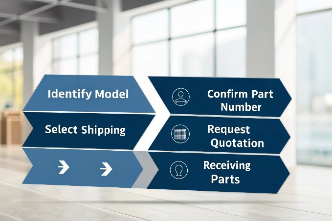 Visual diagram for ordering replacement machine parts (ID#5)