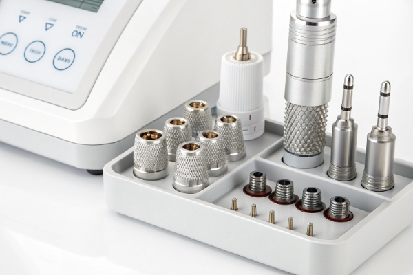 Stoßwellen-Applikatorköpfe und -verbinder, angeordnet neben der Steuereinheit (ID#2)