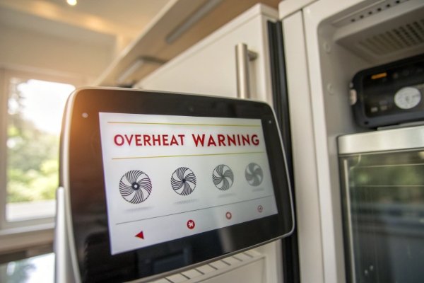 شاشة عرض رقمية للتحذير من السخونة الزائدة على شاشة الجهاز (ID#3)