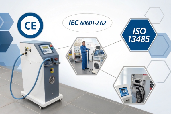 Appareil de thérapie par ondes de choc avec certifications CE IEC et ISO visualisé (ID#5)