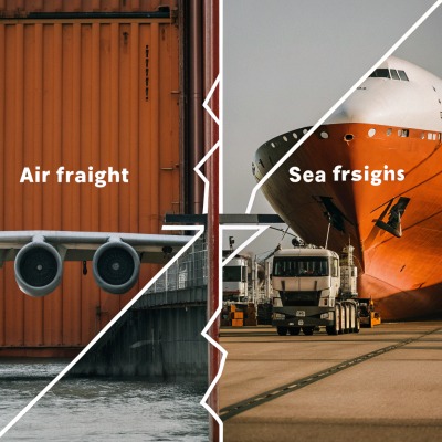 Image divisée du transport aérien et maritime (ID#2)
