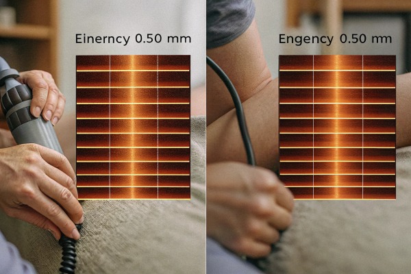 Skin treatment results Comparison of skin treatment results with laser device (ID#2)