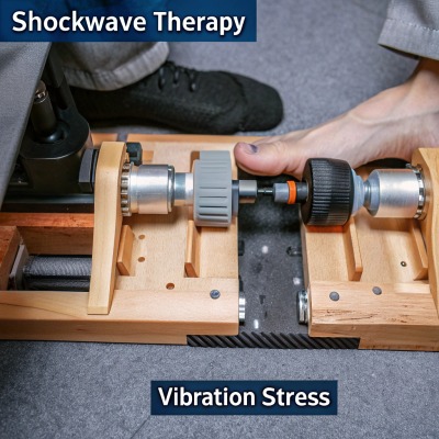 Stoßwellentherapiegerät, das Vibrationsbelastung zeigt (ID#4)