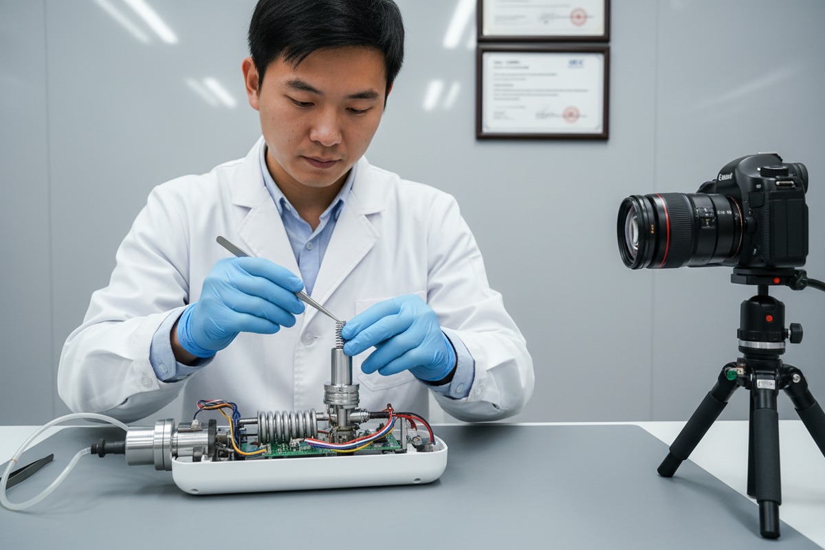 Technisches Fachwissen überprüfen Überprüfung der technischen Expertise und Zertifizierungen chinesischer Lieferanten für die Reparatur von Stoßwellengeräten (ID#2)