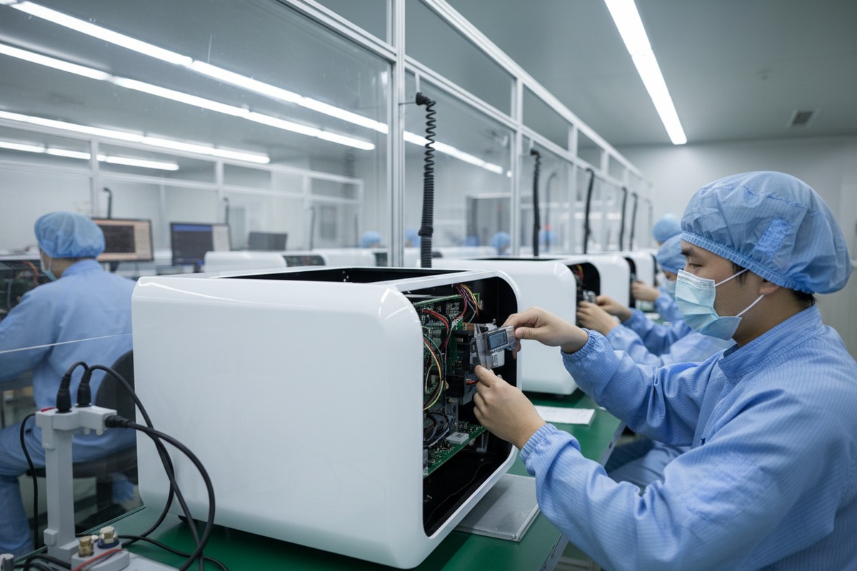 Bewertung der ingenieurtechnischen Fähigkeiten des Herstellers für kundenspezifische technische Anforderungen und Produktion von Stoßwellentherapiegeräten (ID#4)