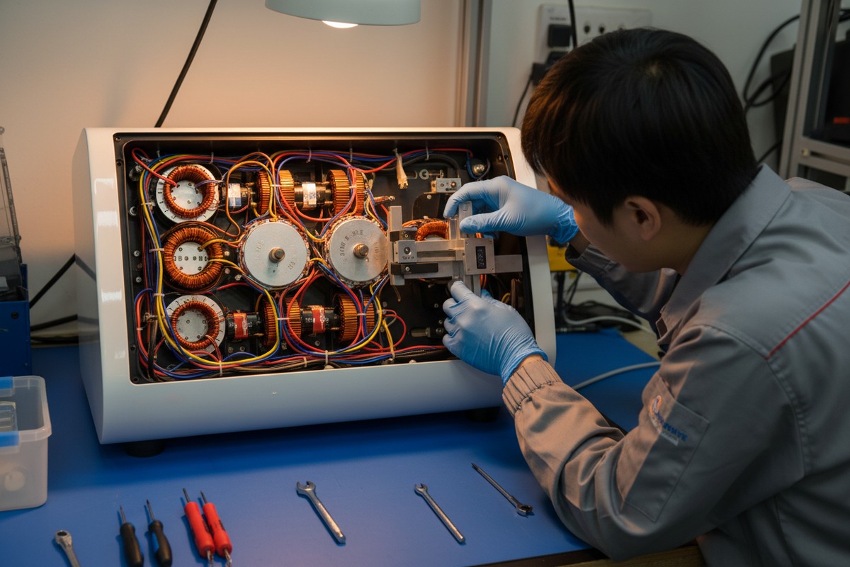 In-Production Quality Control Checkpoints In-production quality control checkpoints for shockwave machine alignment and electrical safety verification (ID#3)