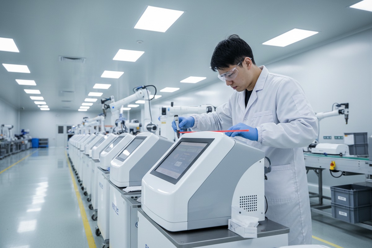 Manufacturing Quality Control Benchmarks Quality control benchmarks for safety and performance of imported shockwave therapy equipment (ID#4)
