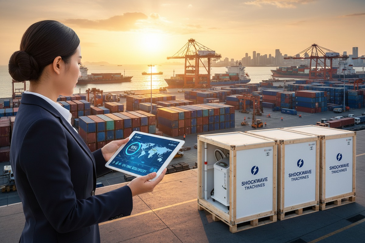 Überprüfung der Sicherheit von Versandcontainern Überprüfung der Fähigkeit des Lieferanten, Versandcontainer für Stoßwellentherapiegerätebestellungen zu sichern (ID#2)