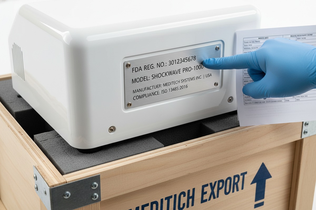 FDA physical examination process for imported shockwave therapy machine shipments at customs (ID#5)