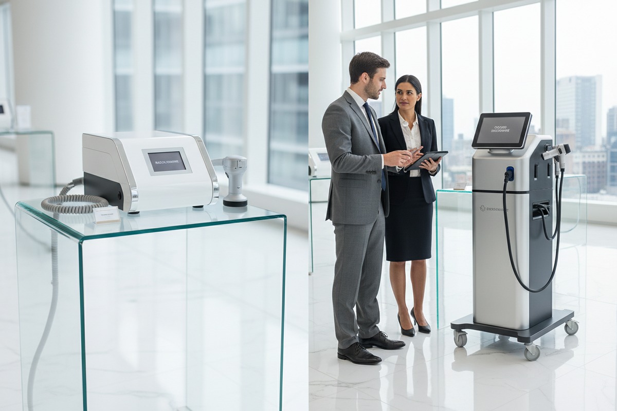 Premium features justifying higher retail prices for private-labeled shockwave therapy machines and equipment (ID#4)