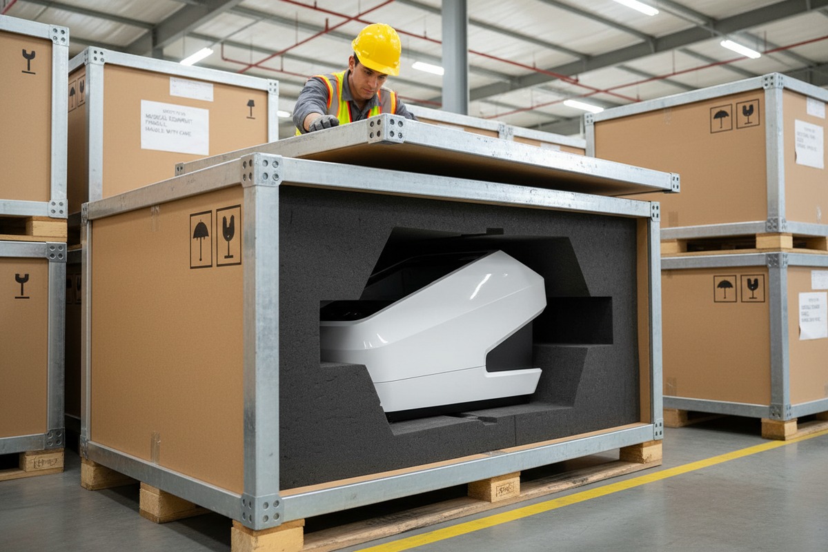 Verifying supplier custom packaging protection against moisture and physical impact for therapy equipment (ID#4)