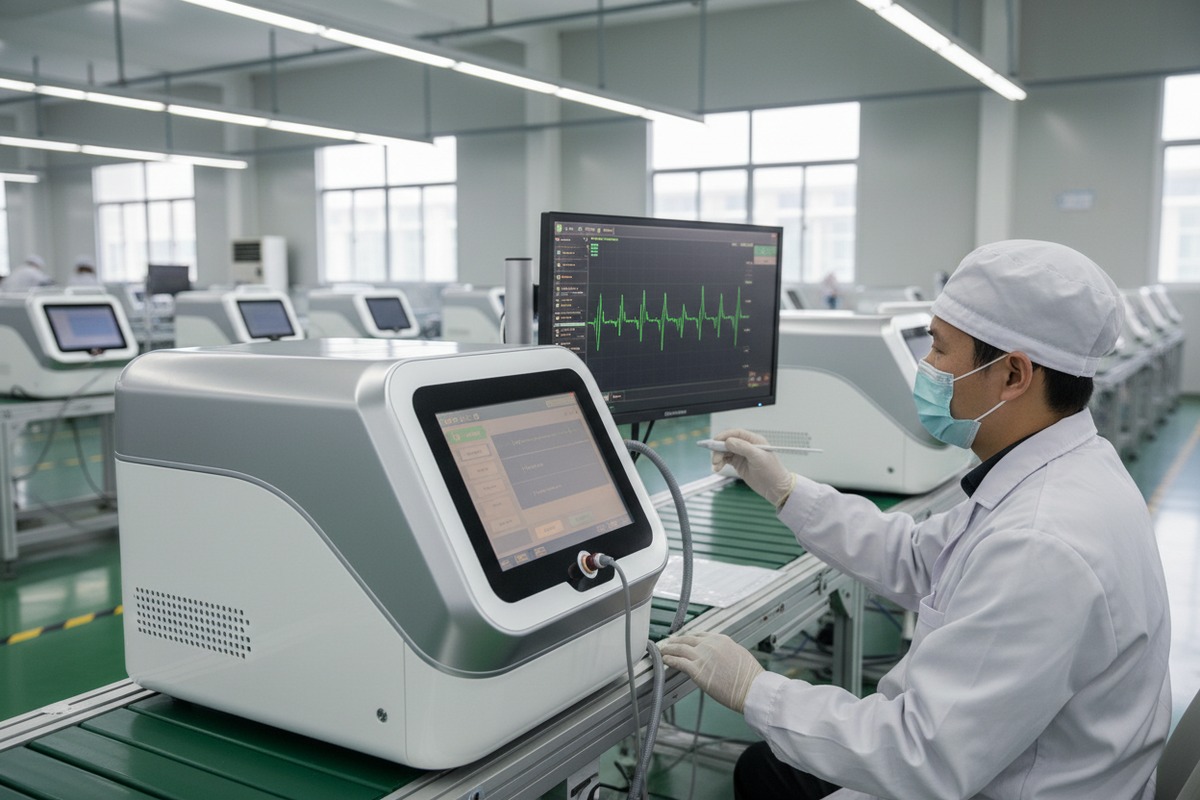 Performance testing protocols for shockwave therapy units before shipping to salon clients (ID#5)