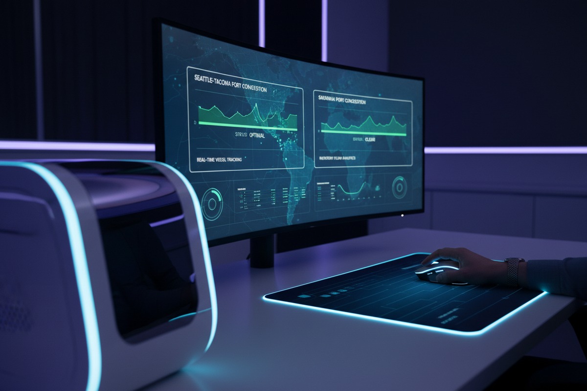 Avoiding port congestion by monitoring schedules for beauty machine inventory shipments (ID#3)