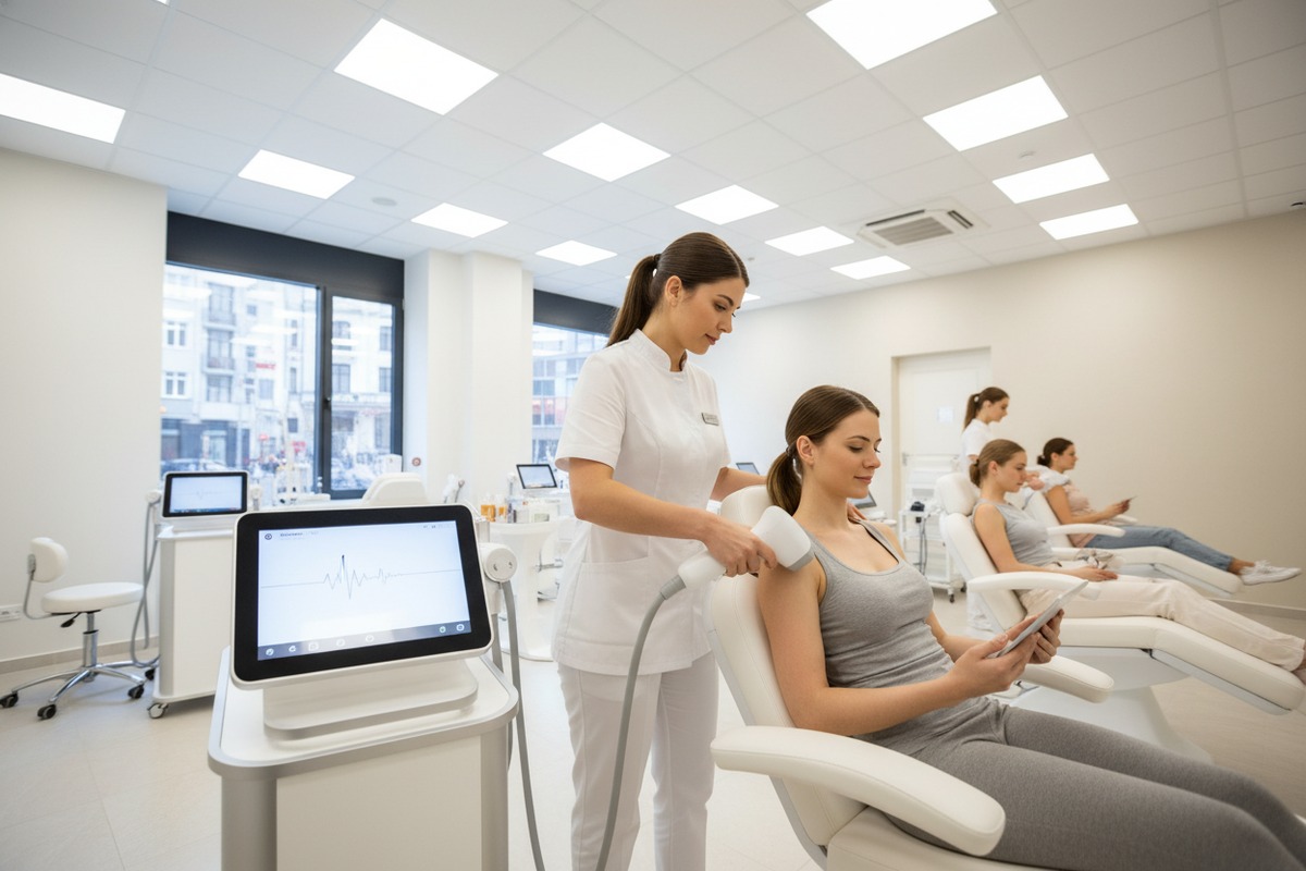 Lightweight shockwave handpiece improving salon operational efficiency and reducing operator fatigue (ID#2)
