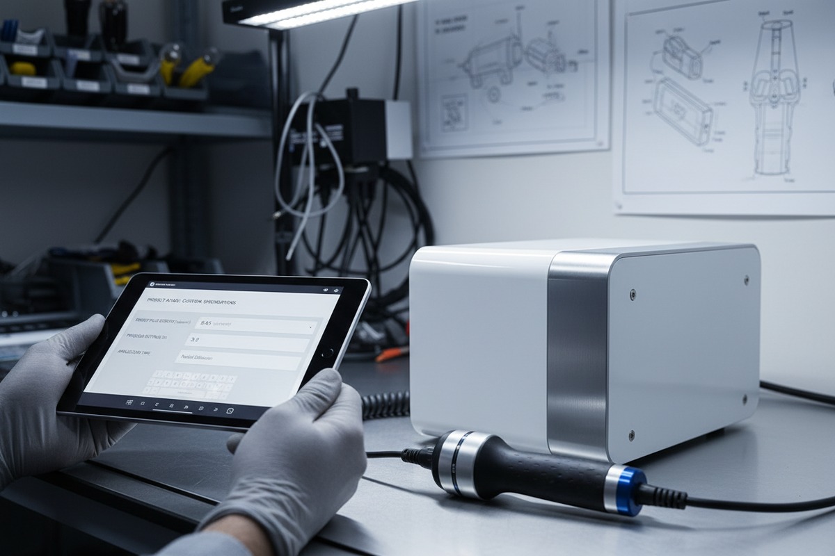 Vérification de l'exactitude du CRM pour les spécifications personnalisées des machines à ondes de choc, y compris les niveaux d'énergie et les réglages de pression (ID#2)