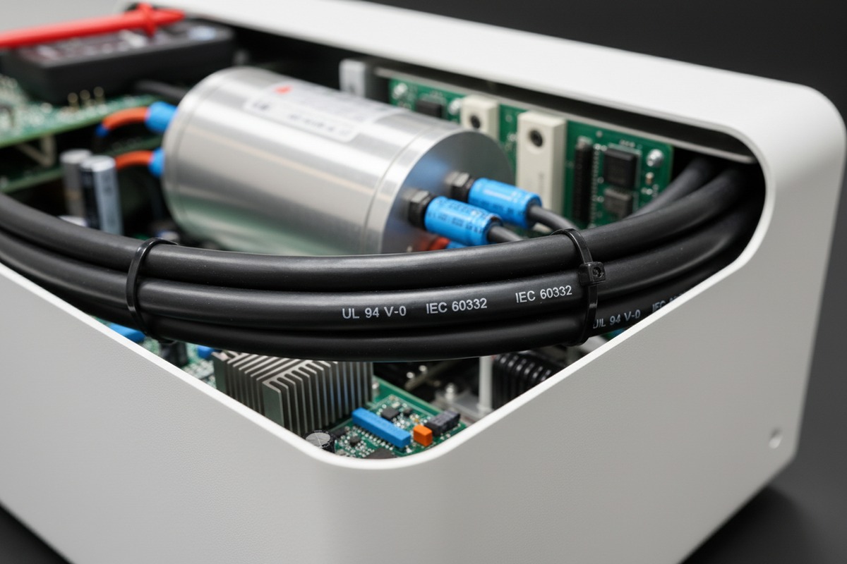الأسلاك الداخلية لآلات العلاج بالموجات الصدمية التي تلبي معايير IEC 60601-1 و UL 94 V-0 (ID#2)