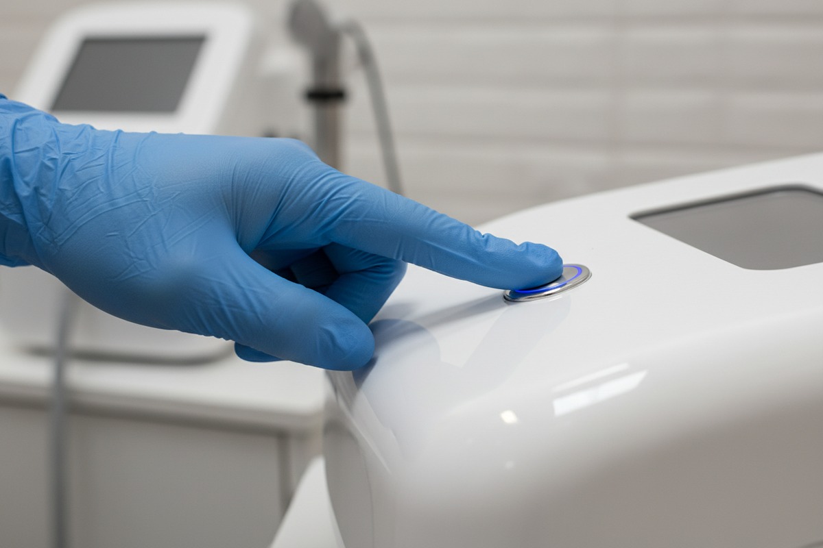 Tactile Feedback Testing Methods Testing shockwave machine button tactile feedback consistency and response latency with medical gloves (ID#2)