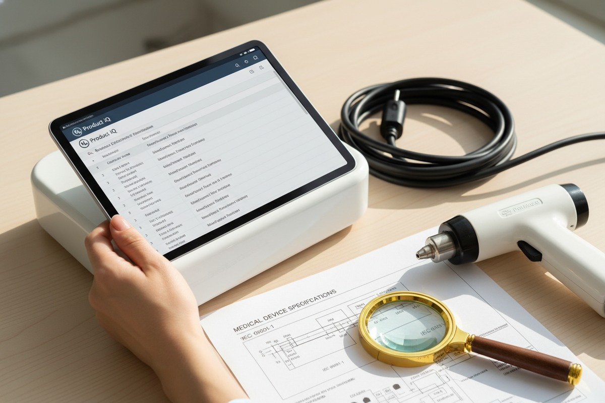 Проверка подлинности сертификации UL для аппаратов ударно-волновой терапии с использованием базы данных Product iQ (ID#2)
