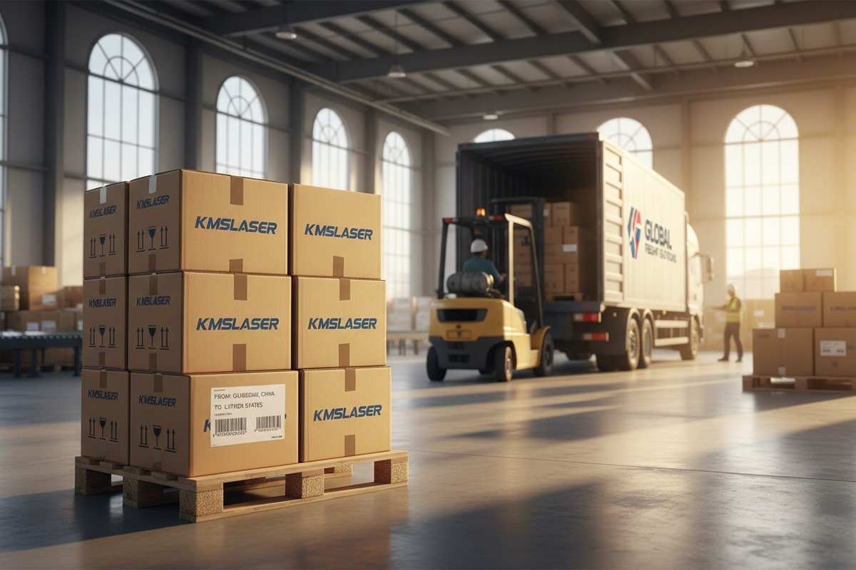 Tür-zu-Tür-Logistikprozess Sichere Tür-zu-Tür-Logistik und Verpackung von Medizinprodukten für Großbestellungen von Stoßwellentherapiegeräten (ID#5)