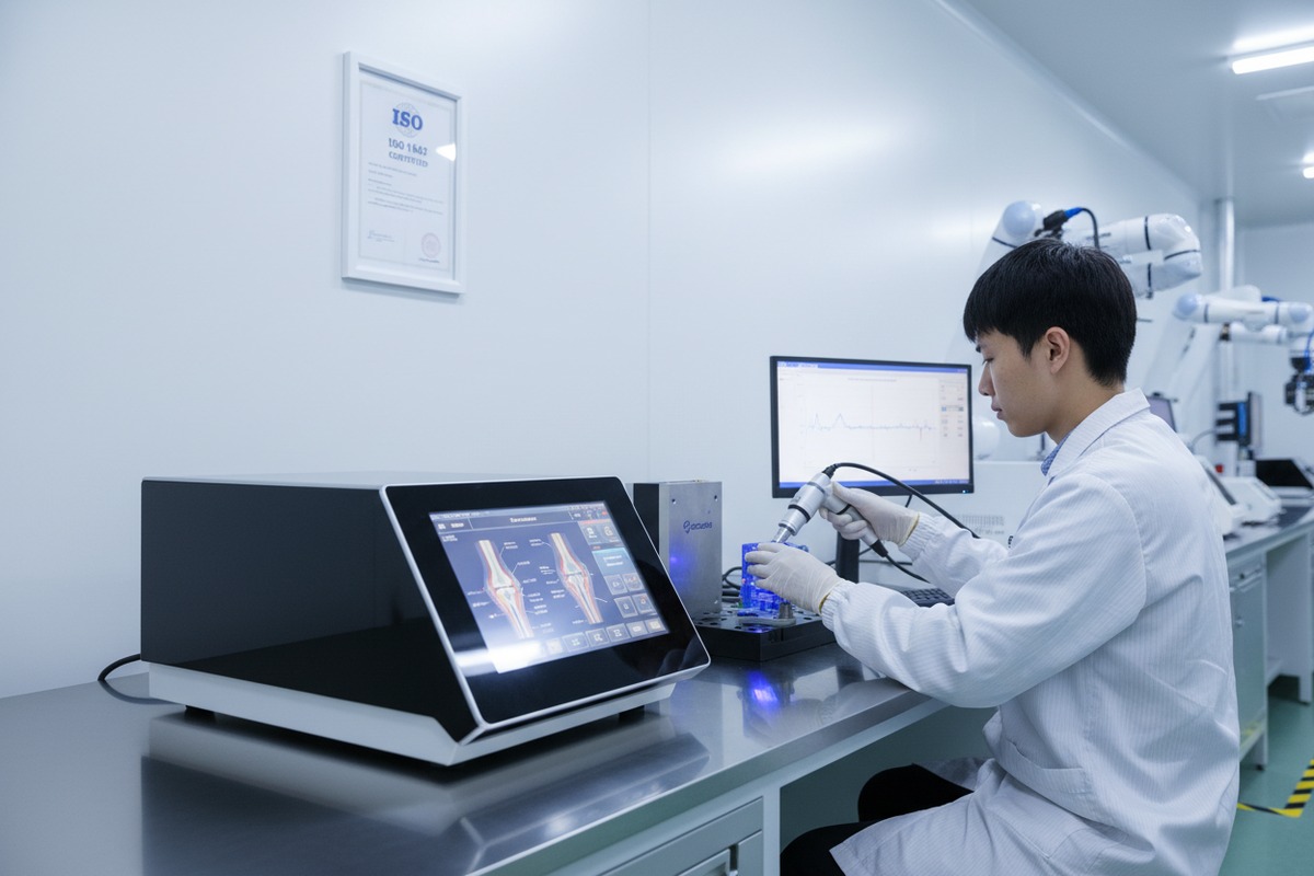التحقق من جودة ومتانة أجهزة العلاج بالموجات الصدمية المستوردة من خلال شهادة ISO والاختبار (ID#2)