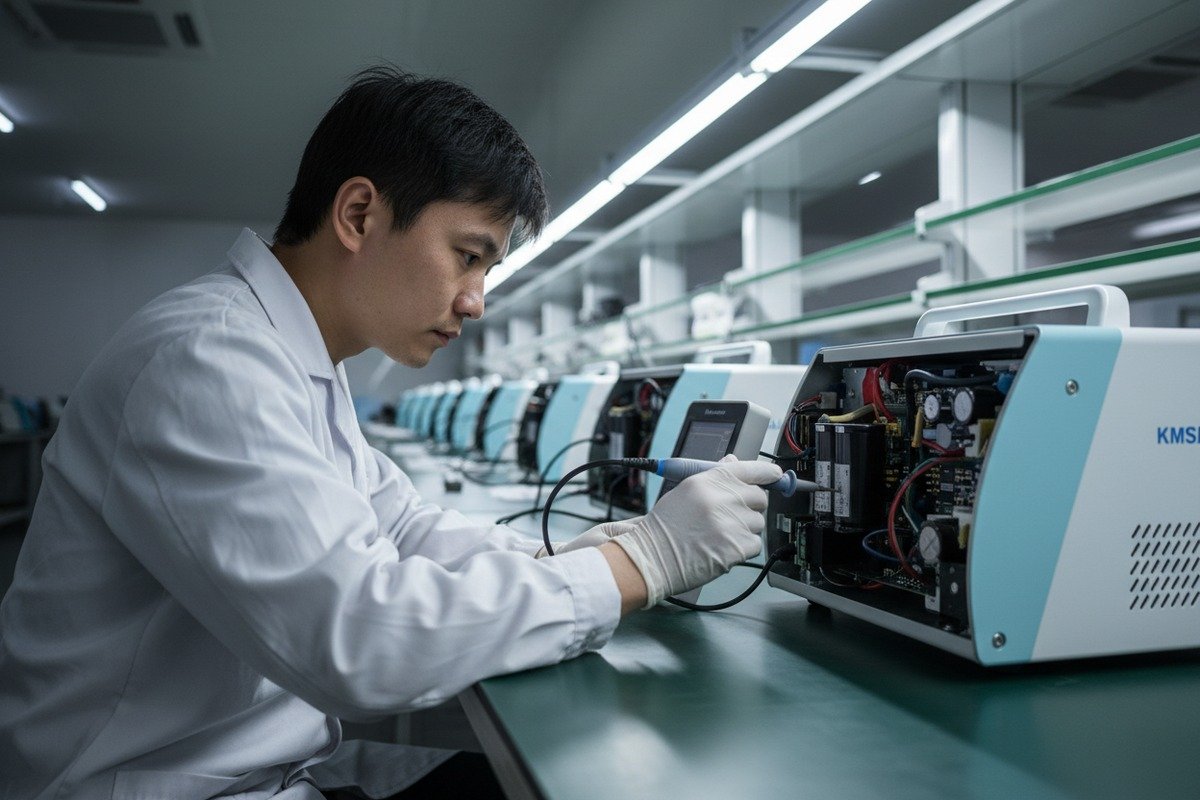 Inspection de contrôle qualité et processus d'expédition sécurisé pour les importations de machines à ondes de choc en vrac (ID#5)