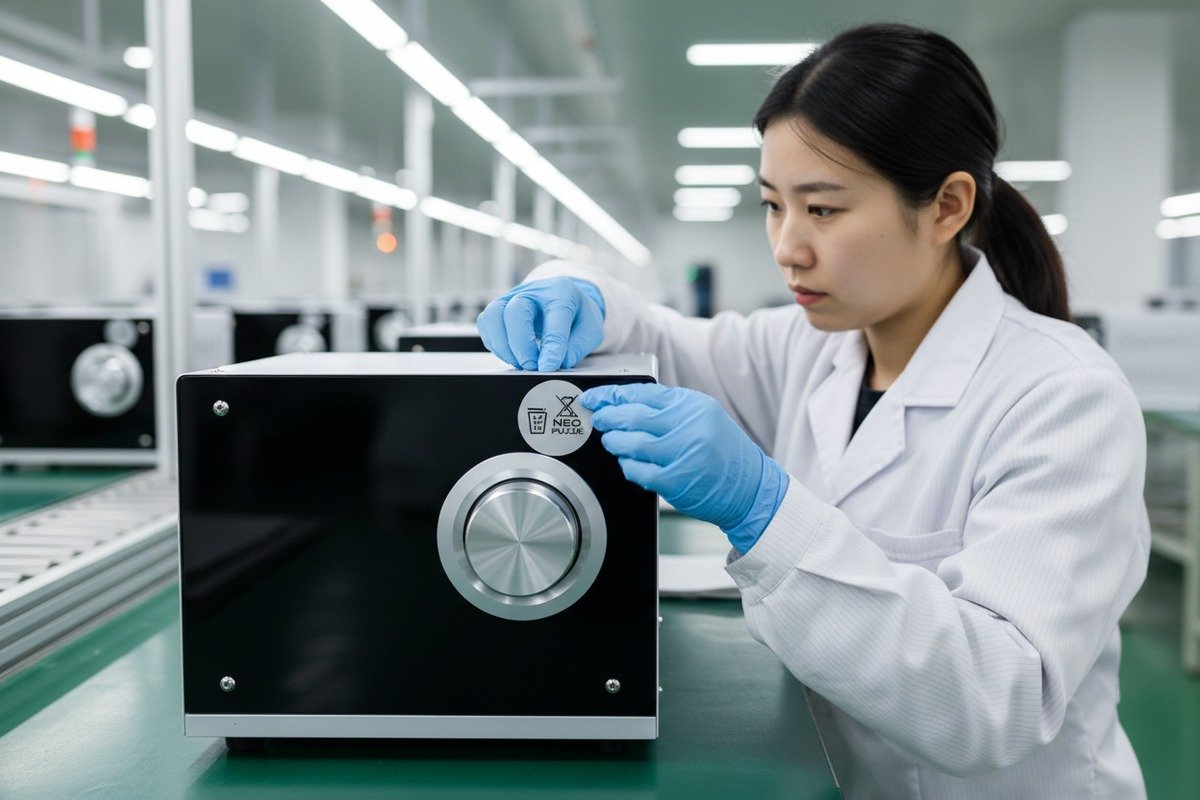 Chinese manufacturer support for WEEE compliance and private-label shockwave therapy machine recycling symbols (ID#3)