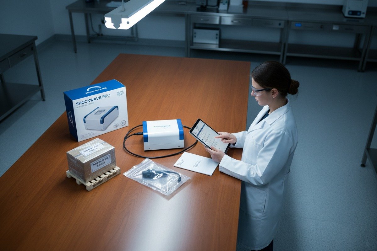 Assessing primary and secondary packaging layers for shockwave therapy machine import compliance (ID#2)