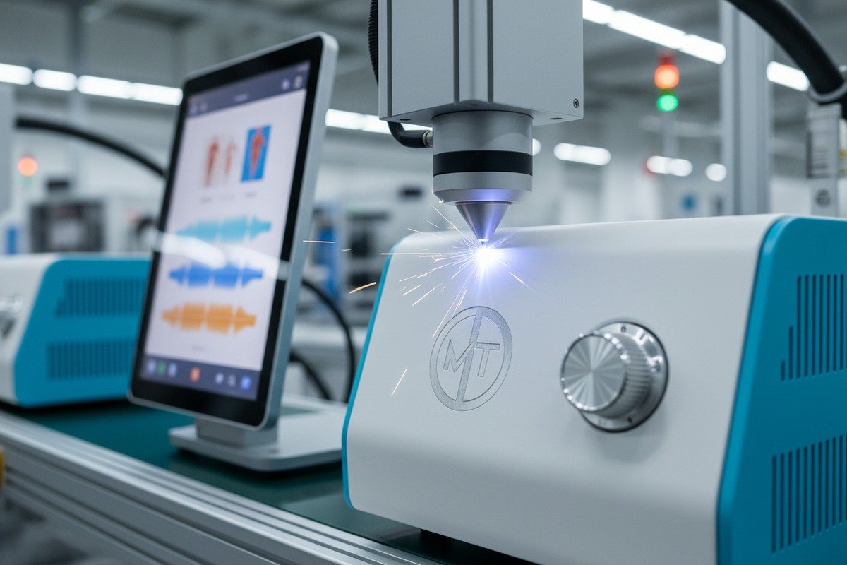 Breakdown of costs for decals, printing, and engraving logos on shockwave therapy machines (ID#2)