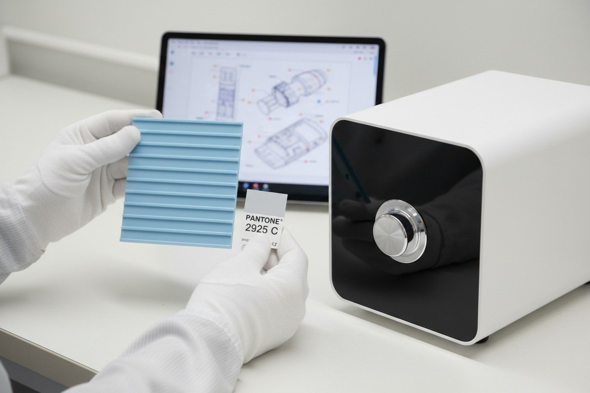 Requesting specific Pantone colors and finishes for shockwave therapy machine plastic enclosures (ID#2)