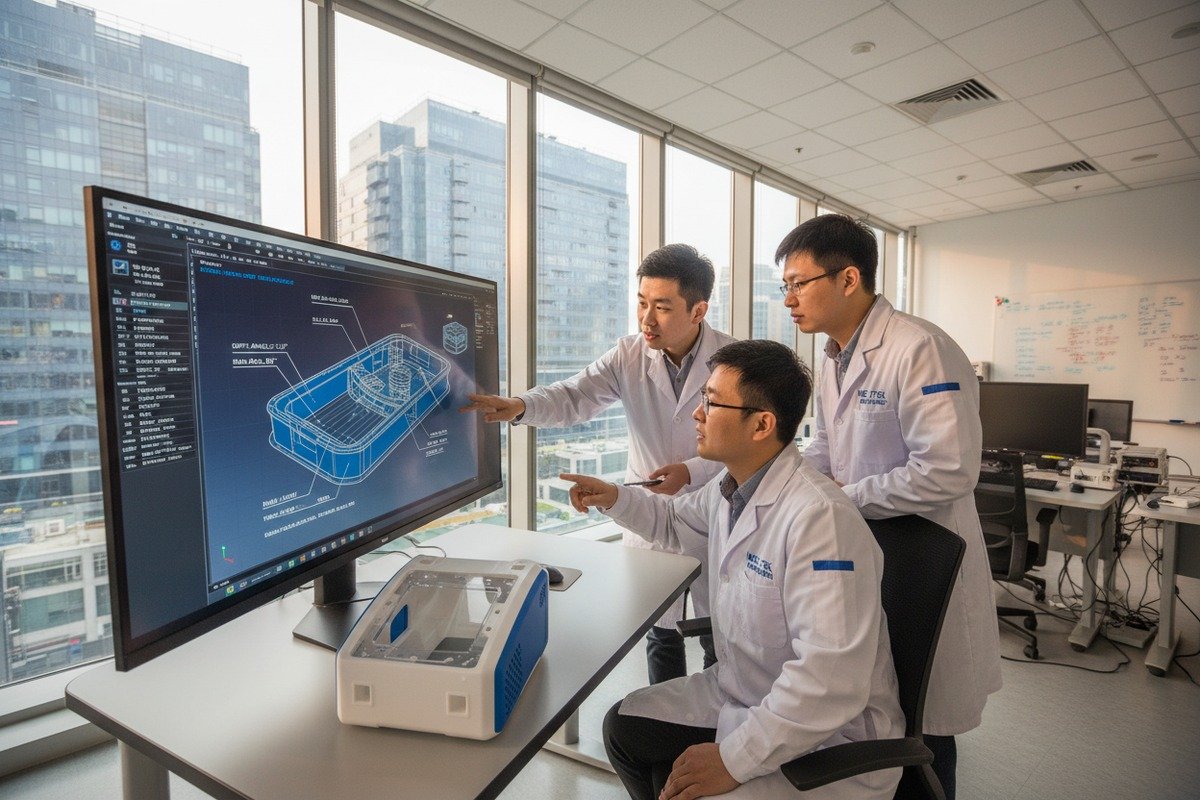 Finding a manufacturer with in-house engineering for custom shockwave therapy machine mold development (ID#2)