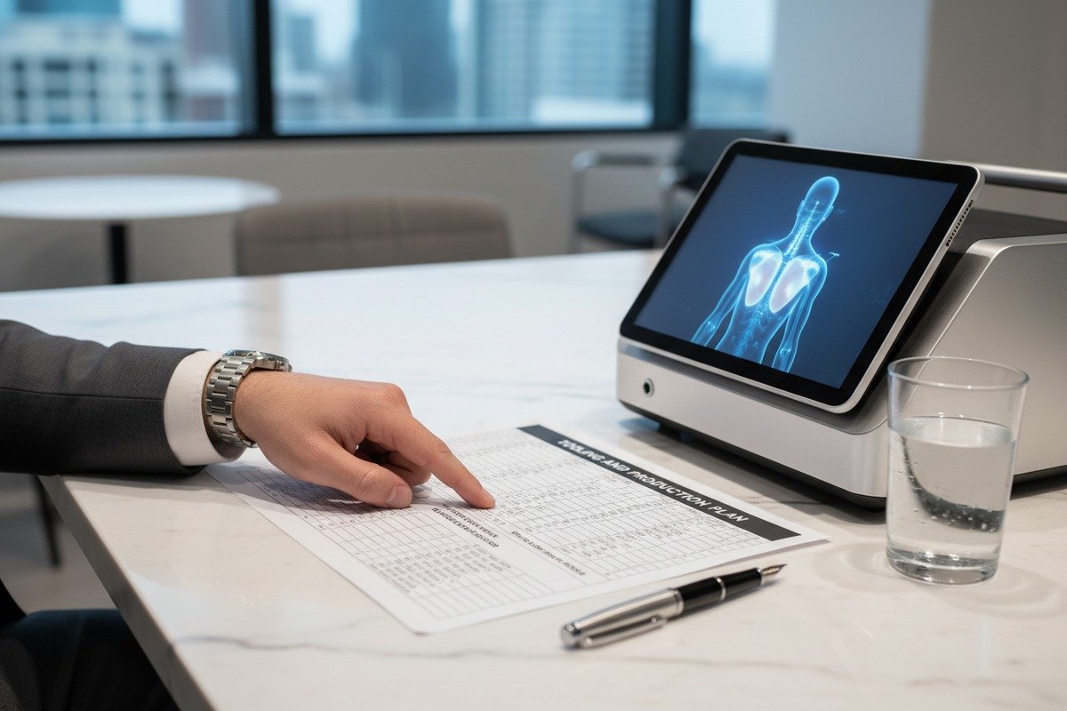 Realistic lead times for custom shockwave therapy machine design and mold fabrication stages (ID#5)