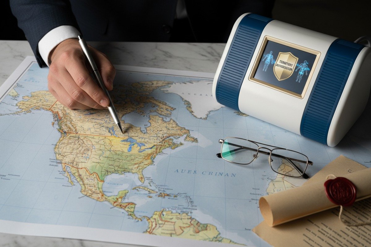 Legal territorial protection and contract specifics for exclusive beauty machine distribution deals (ID#3)