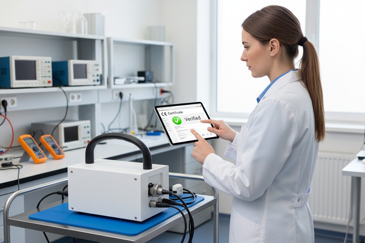 Essential customs clearance documents for branded shockwave therapy equipment including FDA and CE certificates (ID#5)