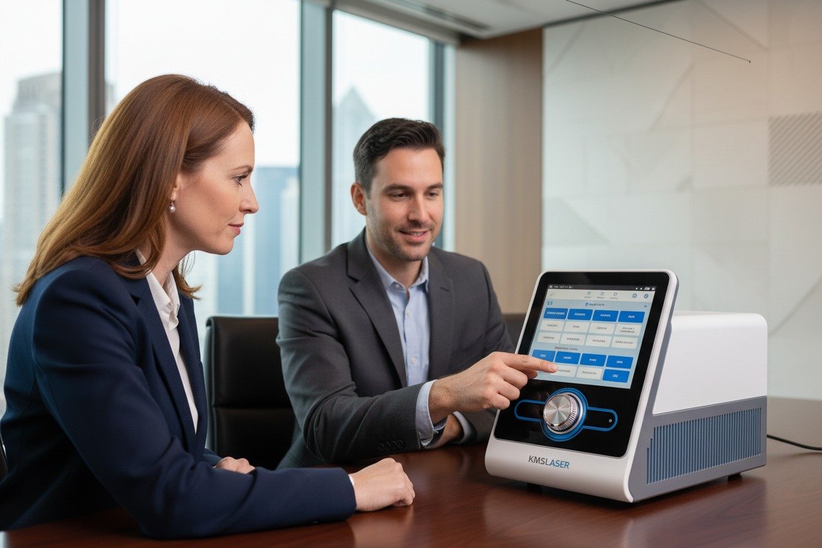 Professional shockwave device technical specifications including high energy output and durable compressor (ID#3)