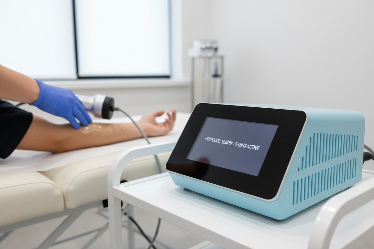 Standard shockwave therapy session lasting ten to twenty minutes including gel application (ID#2)