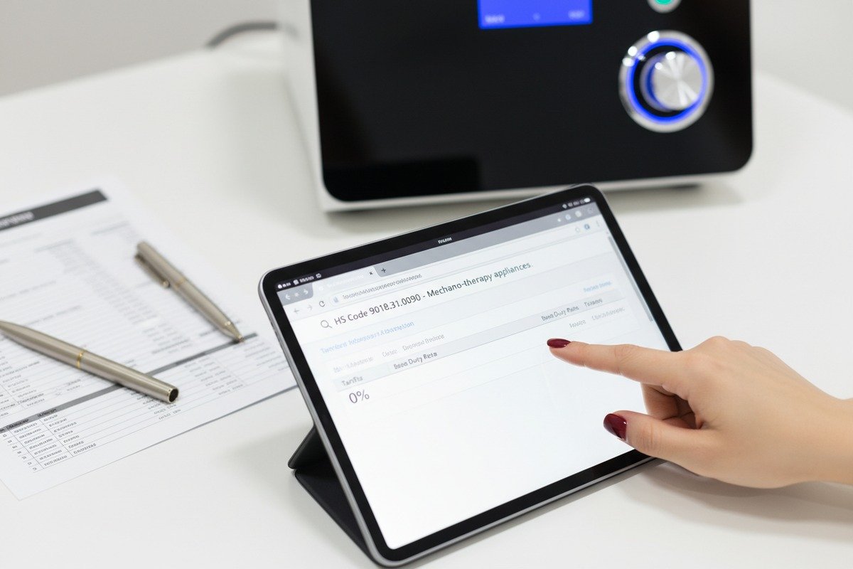 HS code 9018.31.0090 for shockwave therapy machine import duty and tariff calculation (ID#2)