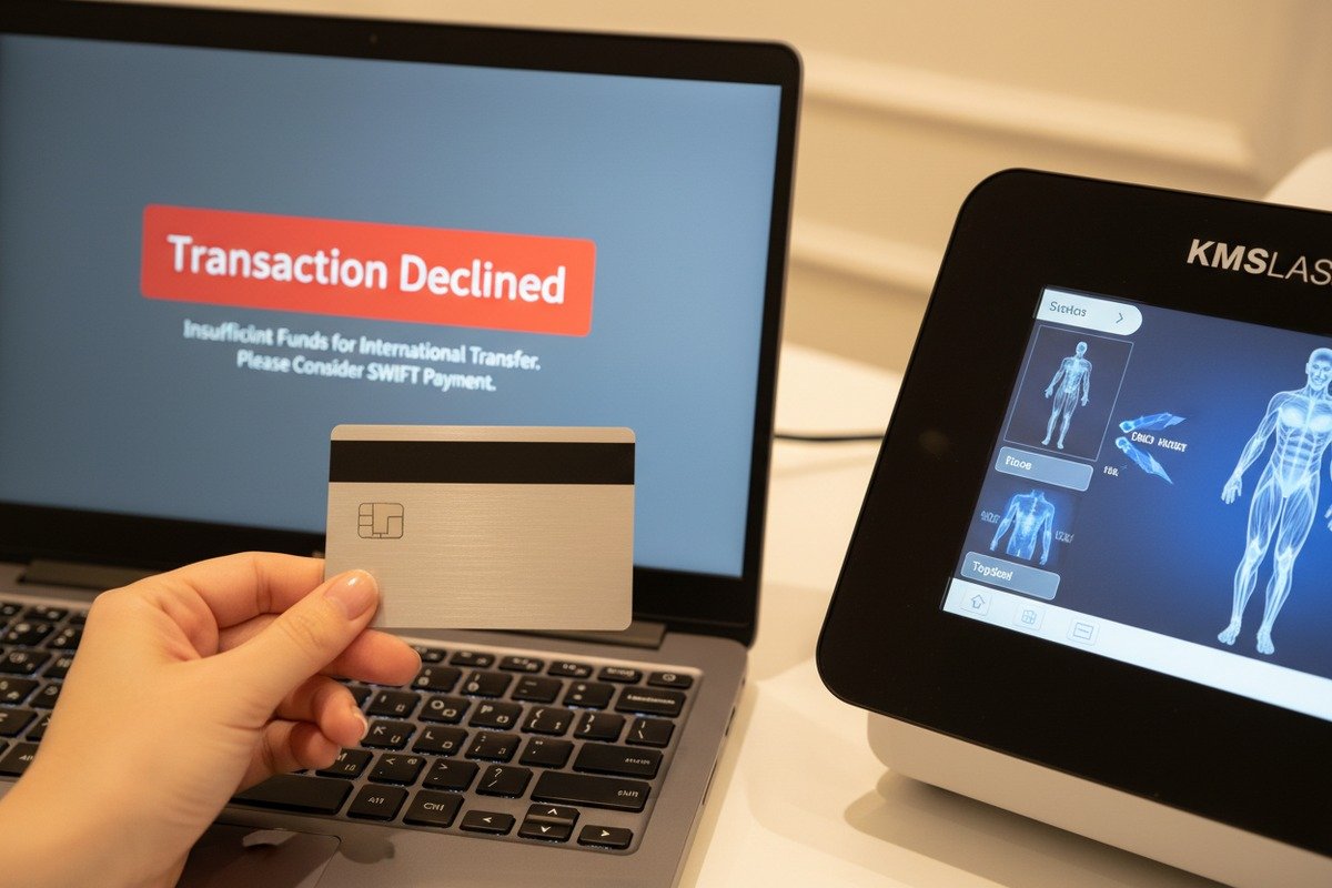 International wire transfers for Chinese shockwave machine suppliers instead of ACH (ID#2)