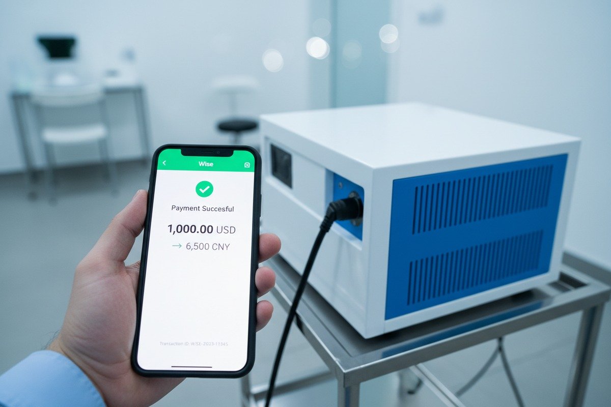 Reducing supply chain delays using preferred international payment methods for shockwave machines (ID#4)