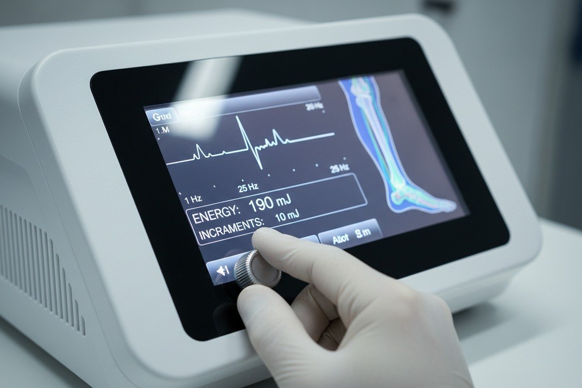 Evaluating energy output and frequency range for shockwave machine performance standards (ID#2)