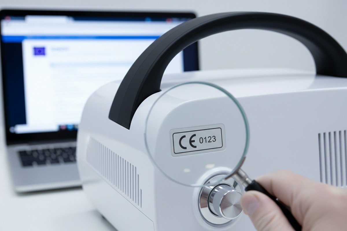 Verifying shockwave machine CE certificate authenticity using NANDO database and EUDAMED registration (ID#2)