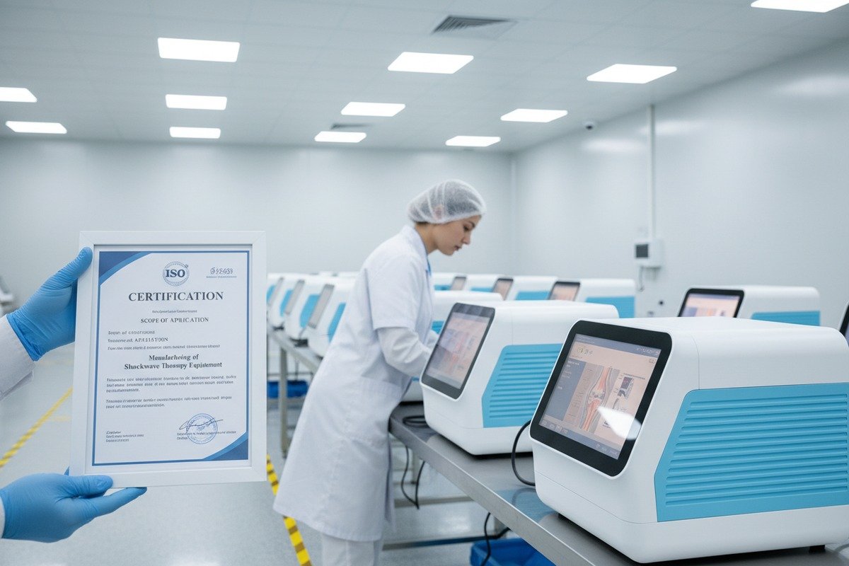 Authentic ISO 13485 certification ensures quality management and patient safety for imported shockwave machines (ID#4)