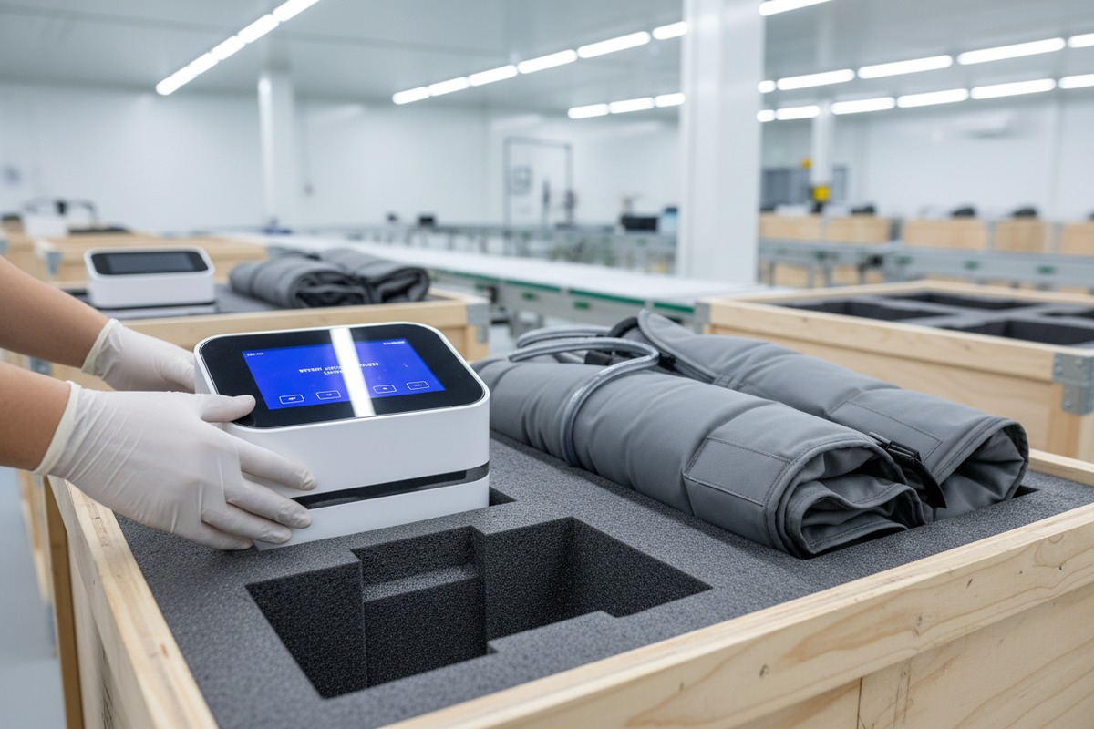 Schienenfracht bietet Schutz für empfindliche elektronische Komponenten in kundenspezifischen Schönheitsmaschinen (ID#3)