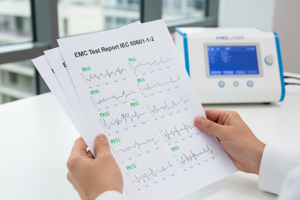Electromagnetic Compatibility Test Reports Rapports essentiels de tests de compatibilité électromagnétique et documentation FMEA pour les équipements de pressothérapie (ID#3)