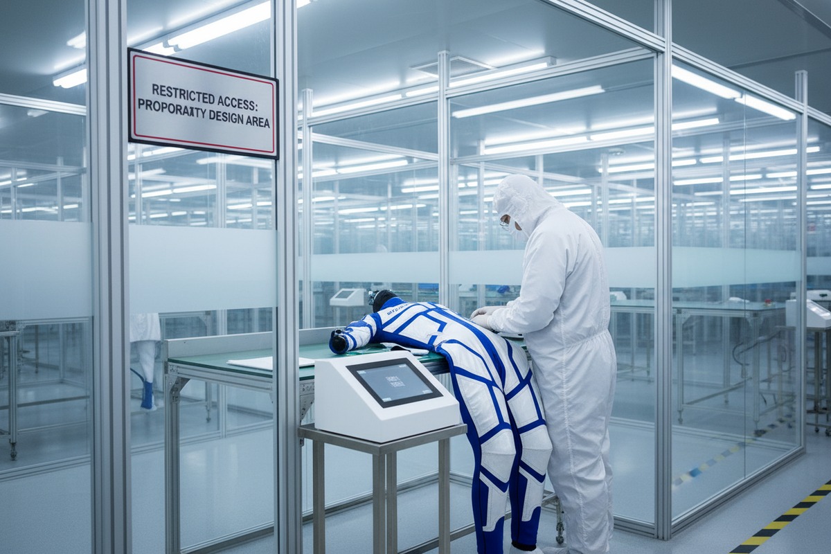 Asegurando diseños exclusivos de máquinas de presoterapia a través de acuerdos de confidencialidad y flujos de trabajo de producción segregados (ID#2)