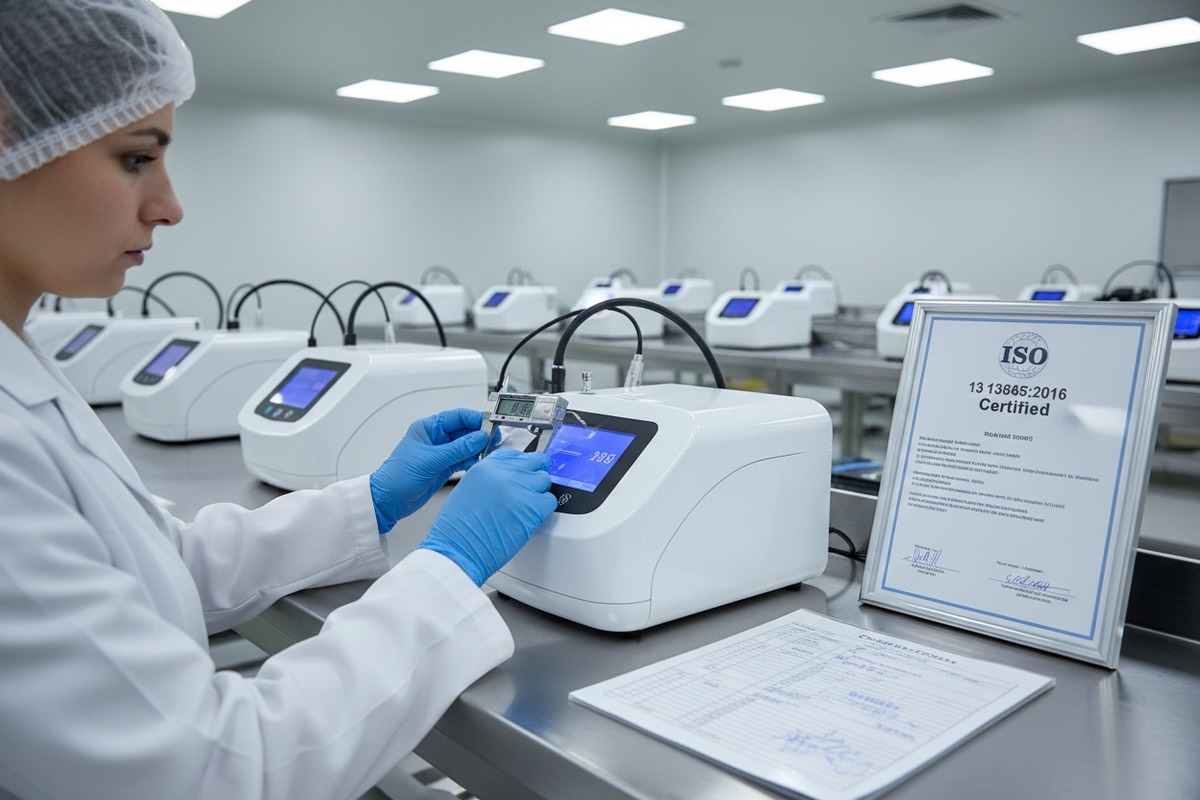 Vérification des normes de contrôle qualité strictes pour la fabrication et la fourniture de machines de pressothérapie (ID#2)