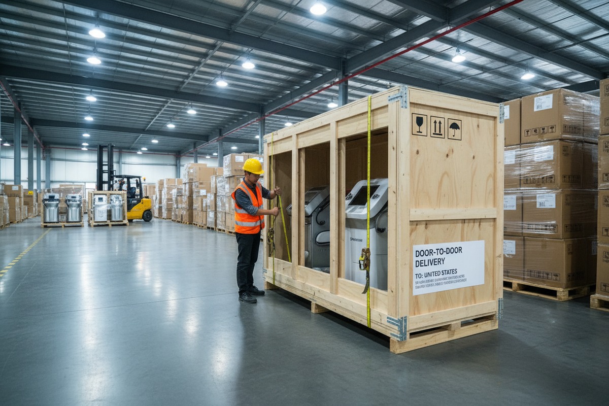 Évaluation de la logistique internationale et de la livraison porte-à-porte pour les commandes de machines de pressothérapie (ID#4)